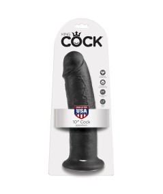 KING COCK 10" PENE NEGRO 25 CM