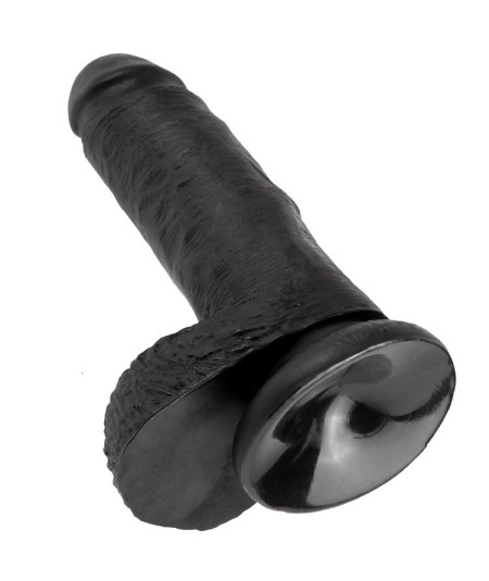 KING COCK 7" PENE REALISTICO NEGRO 17.8CM