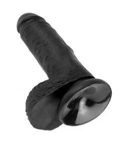 KING COCK 7" PENE REALISTICO NEGRO 17.8CM