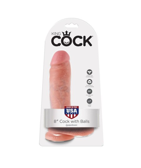 KING COCK 8" PENE REALISTICO NATURAL 20.3CM