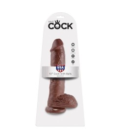 KING COCK 10" PENE REALISTICO MARRON 26.5 CM