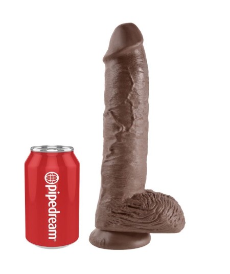 KING COCK 10" PENE REALISTICO MARRON 26.5 CM