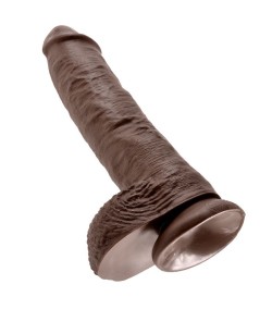 KING COCK 10" PENE REALISTICO MARRON 26.5 CM