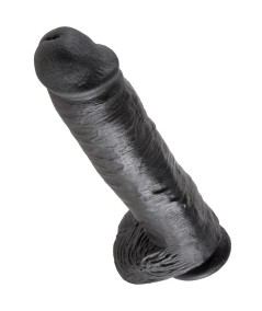 KING COCK 11" PENE REALISTICO NEGRO 28 CM