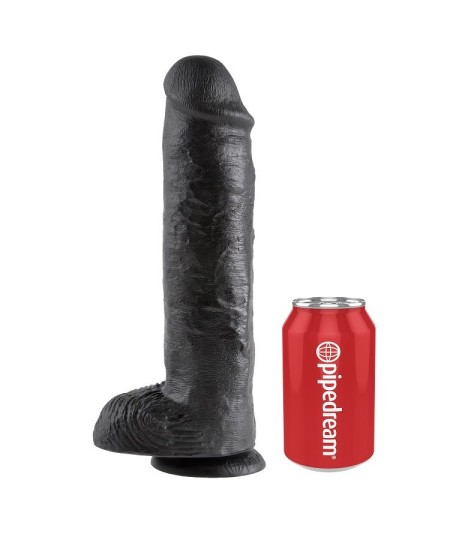 KING COCK 11" PENE REALISTICO NEGRO 28 CM