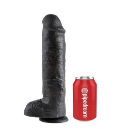 KING COCK 11" PENE REALISTICO NEGRO 28 CM