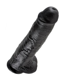 KING COCK 11" PENE REALISTICO NEGRO 28 CM