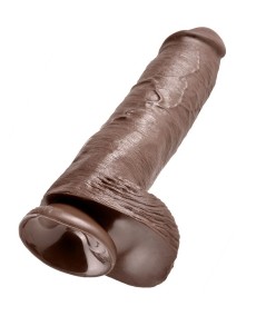 KING COCK 11" PENE REALISTICO MARRON 28 CM