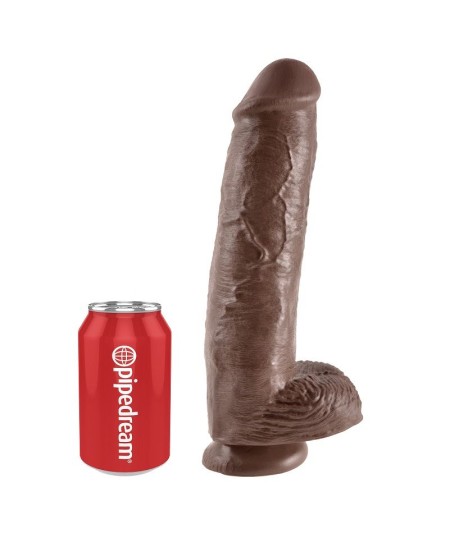 KING COCK 11" PENE REALISTICO MARRON 28 CM