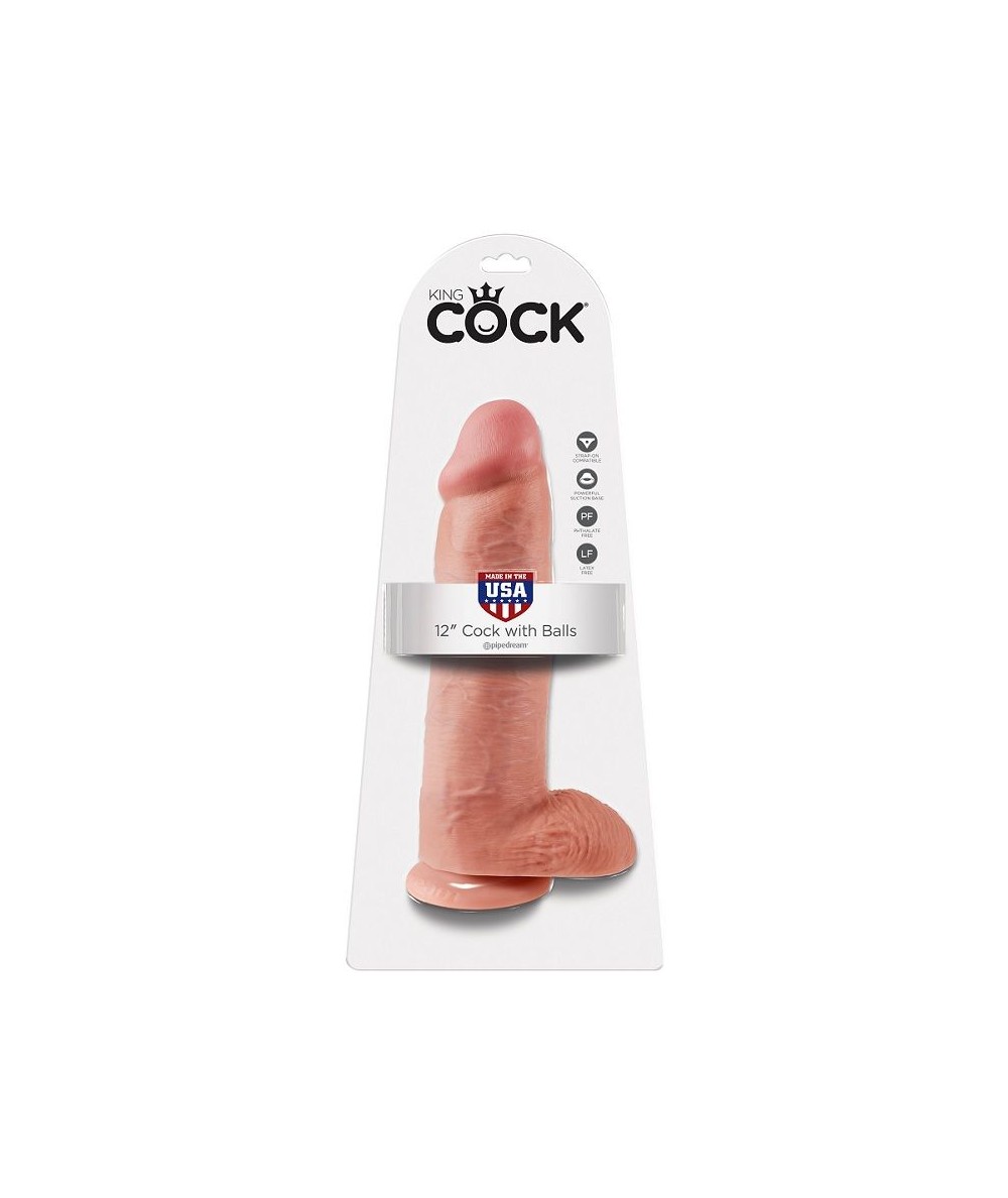 KING COCK 12" PENE REALISTICO NATURAL 30.48 CM