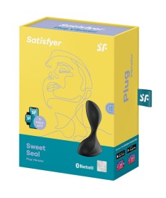 SATISFYER SWEET SEAL PLUG VIBRADOR APP - NEGRO