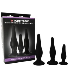 PRETTY BOTTOM - KIT INICIACION ANAL PLUGS SILICONA