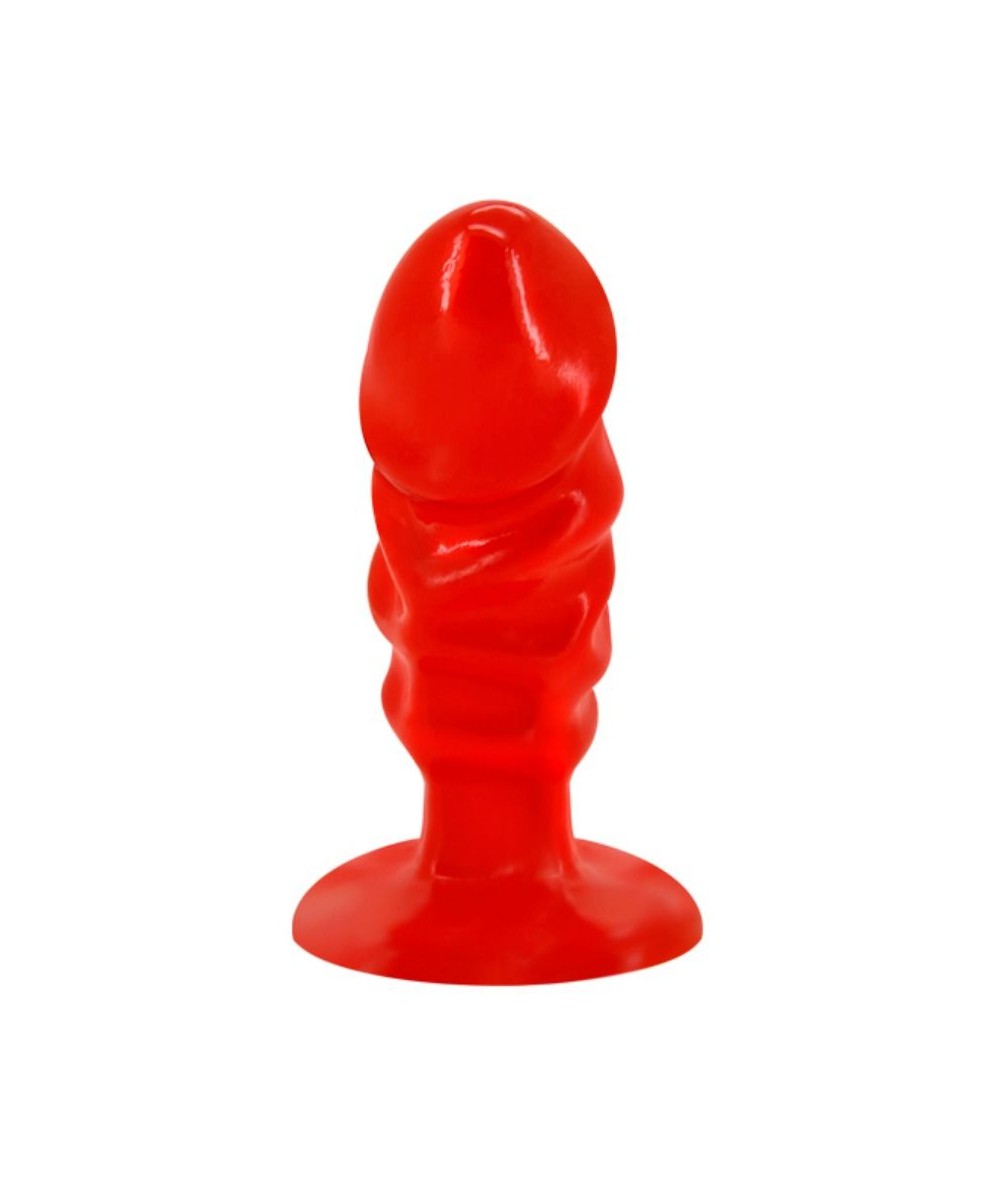 BAILE PLUG ANAL UNISEX CON VENTOSA ROJO