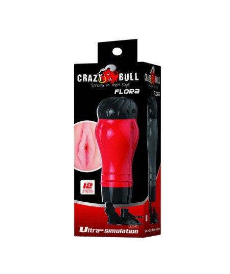 BAILE CRAZYFLORA VAGINA CON BASE MASTURBADOR