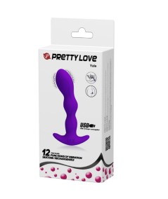 PRETTY LOVE MASAJEADOR ANAL 12 MODOS VIBRACION LILA