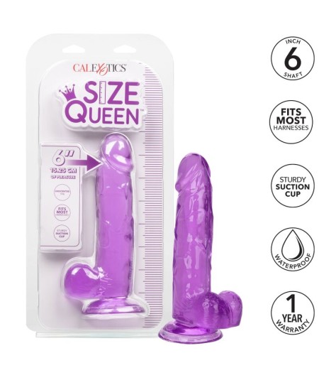 CALEX SIZE QUEEN DILDO - LILA 15.3 CM