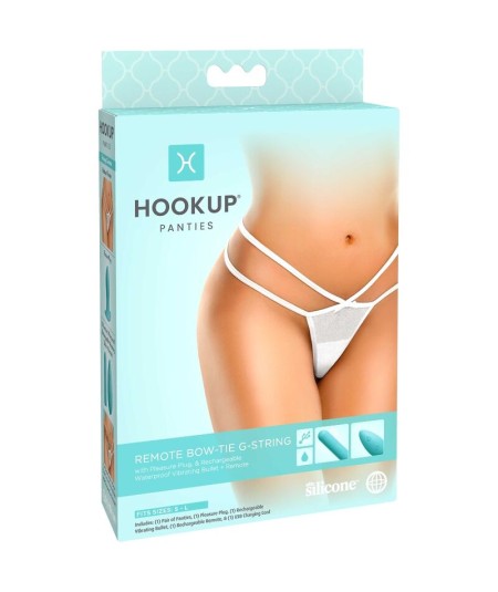 HOOK UP PANTIES - REMOTE BOW-TIE G-STRING S-L