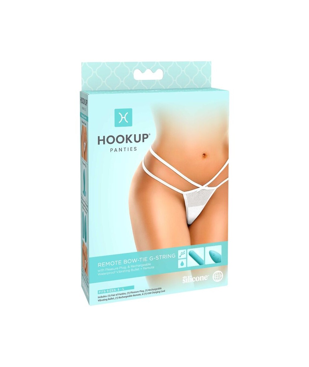 HOOK UP PANTIES - REMOTE BOW-TIE G-STRING S-L