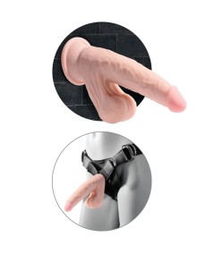 KING COCK PLUS 3D COCK SWINGING BALLS 15.2 CM - NATURAL