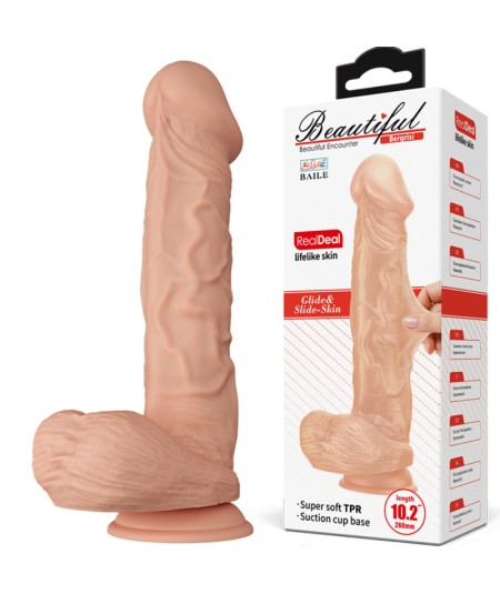 BEAUTIFUL ENCOUNTER BERGRISI DILDO REALISTICO FLEXIBLE 26 CM - NATURAL