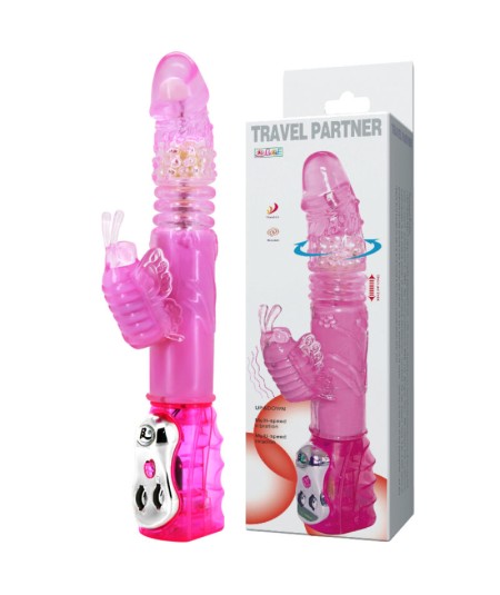 TRAVEL PARTNER ROTADOR UP & DOWN RABBIT ROSA