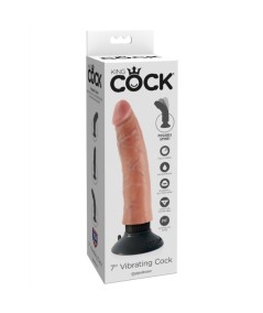 DILDO VIBRADOR KING COCK 17.78 CM NATURAL