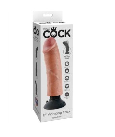 DILDO VIBRADOR KING COCK 20.32 CM NATURAL