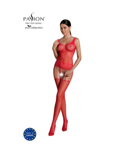 PASSION - ECO COLLECTION BODYSTOCKING ECO BS001 ROJO