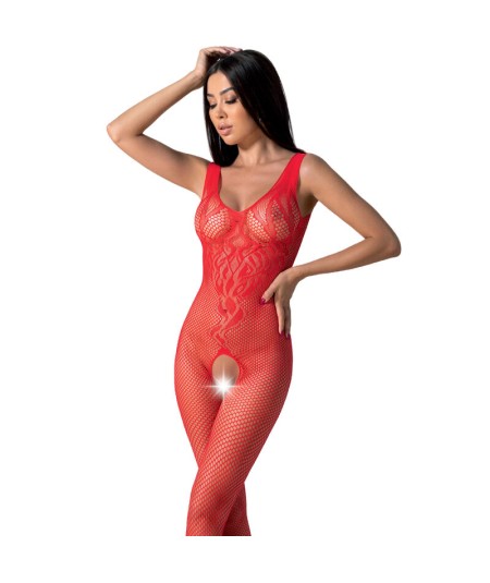 PASSION - BS098 BODYSTOCKING ROJO TALLA UNICA