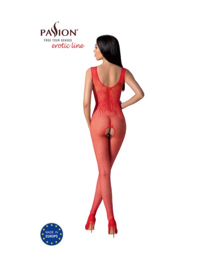 PASSION - BS098 BODYSTOCKING ROJO TALLA UNICA