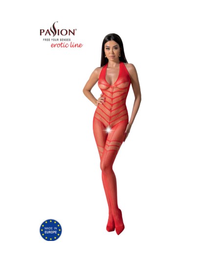 PASSION - BS100 BODYSTOCKING ROJO TALLA UNICA