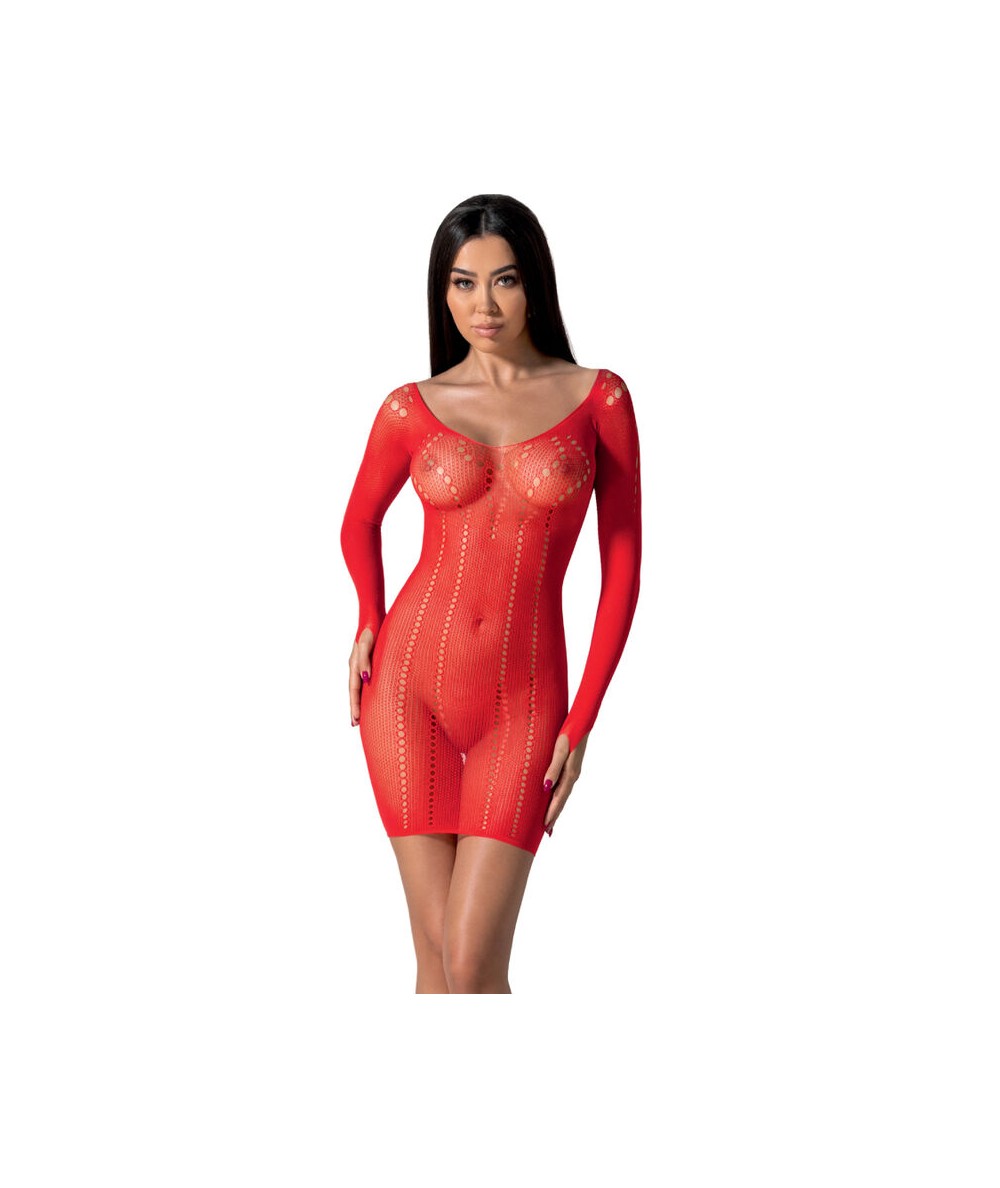 PASSION - BS101 BODYSTOCKING ROJO TALLA UNICA