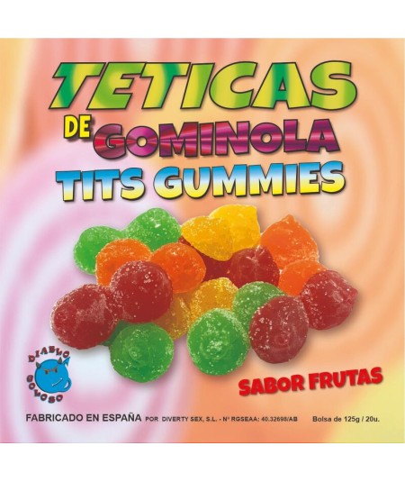 DIABLO GOLOSO - TETICAS DE GOMINOLA SURTIDAS AZUCAR /es/pt/en/fr/it/