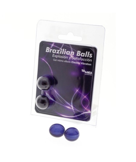 TALOKA - BRAZILIAN BALLS GEL EXCITANTE EFECTO VIBRACIÓN ELÉCTRICA 2 BOLAS