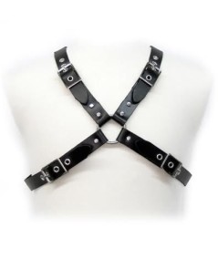 LEATHER BODY BLACK BUCKLE HARNESS FOR MEN