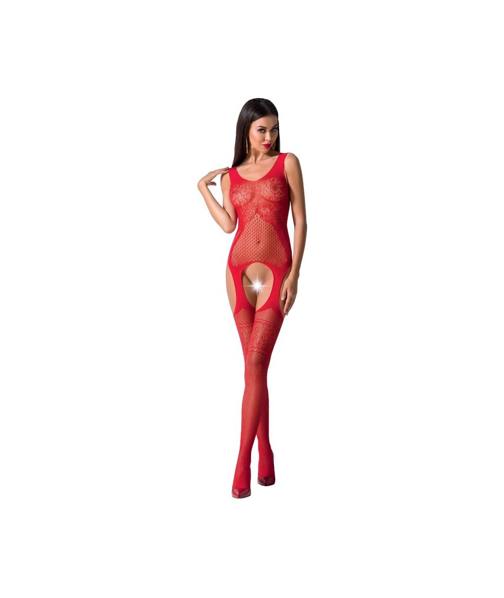 PASSION WOMAN BS061 BODYSTOCKING ROJO TALLA UNICA