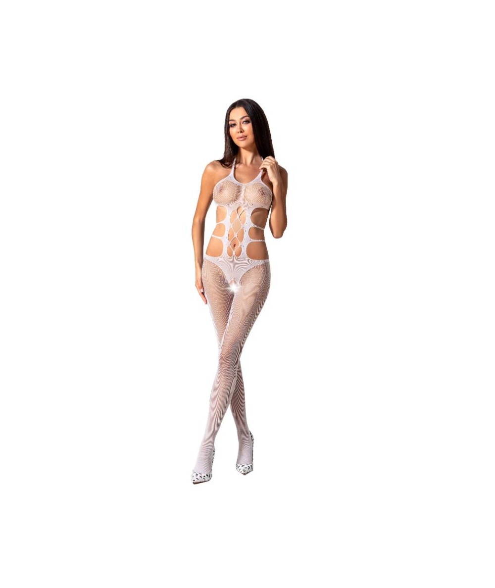 PASSION WOMAN BS084 BODYSTOCKING BLANCO TALLA UNICA