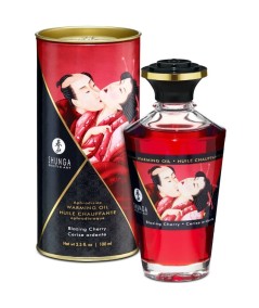 SHUNGA ACEITE MASAJE EFECTO CALOR SABOR INTENSO CEREZA 100 ML