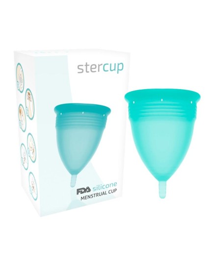 STERCUP COPA MENSTRUAL FDA SILICONE  TALLA L AQUAMARINE