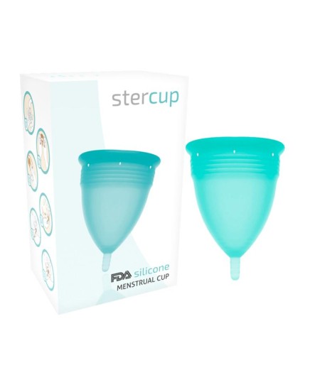 STERCUP COPA MENSTRUAL FDA SILICONE  TALLA S AQUAMARINA