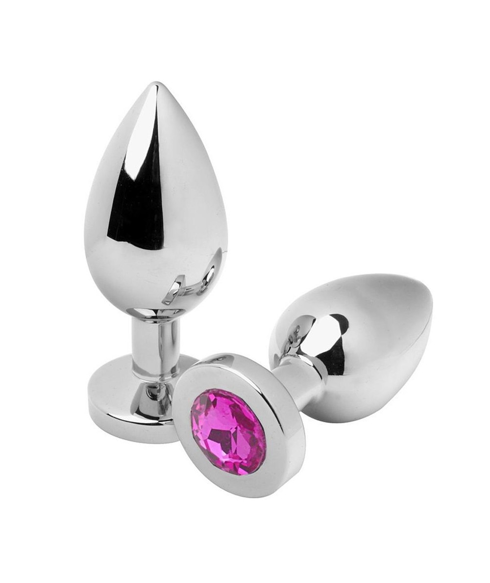 METALHARD ANAL PLUG DIAMOND ROSA MEDIUM 7.62CM