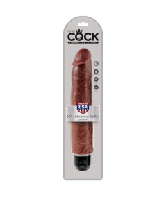 KING COCK - PENE REALISTICO VIBRADOR 25.6 CM MARRON