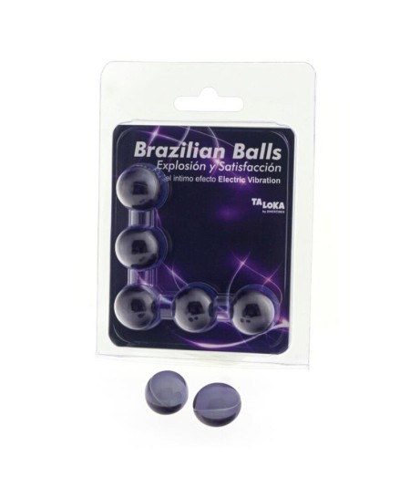 TALOKA - BRAZILIAN BALLS GEL EXCITANTE EFECTO VIBRACIÓN ELÉCTRICA 5 BOLAS