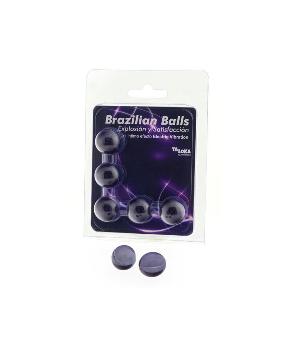 TALOKA - BRAZILIAN BALLS GEL EXCITANTE EFECTO VIBRACIÓN ELÉCTRICA 5 BOLAS