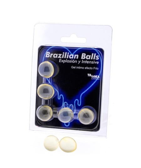 TALOKA - BRAZILIAN BALLS GEL EXCITANTE EFECTO FRIO Y VIBRACIÓN 5 BOLAS