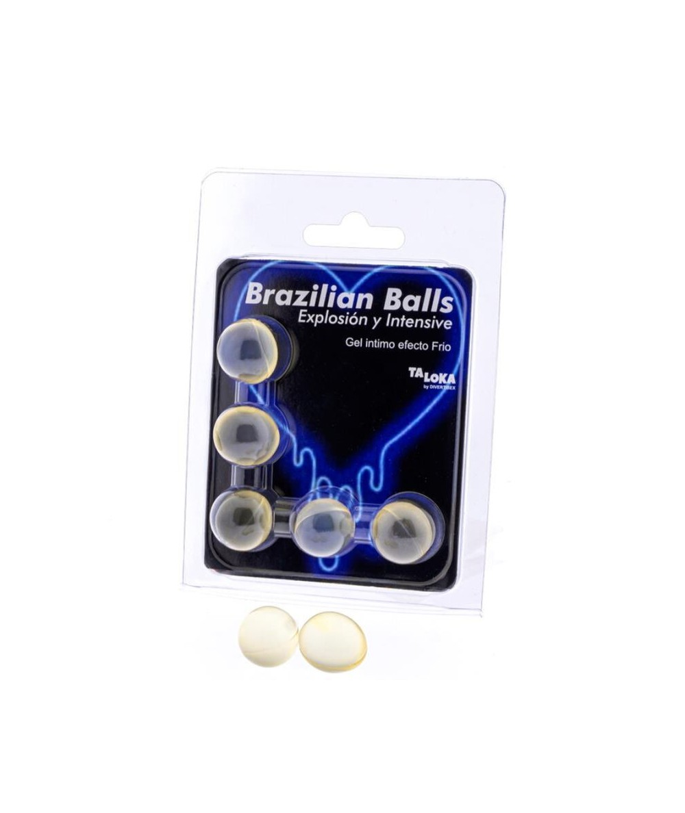 TALOKA - BRAZILIAN BALLS GEL EXCITANTE EFECTO FRIO Y VIBRACIÓN 5 BOLAS