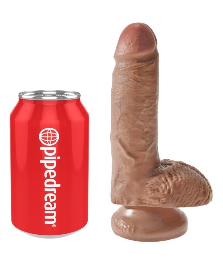 KING COCK - PENE REALISTICO CON TESTICULOS 13.2 CM CARAMELO