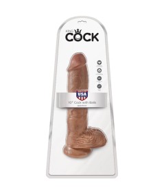 KING COCK - PENE REALISTICO CON TESTICULOS 19.8 CM CARAMELO