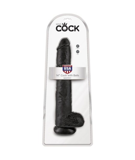 KING COCK - PENE REALISTICO CON TESTICULOS 30.5 CM NEGRO