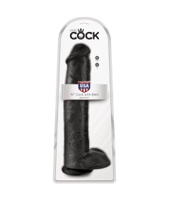 KING COCK - PENE REALISTICO CON TESTICULOS 34.2 CM NEGRO